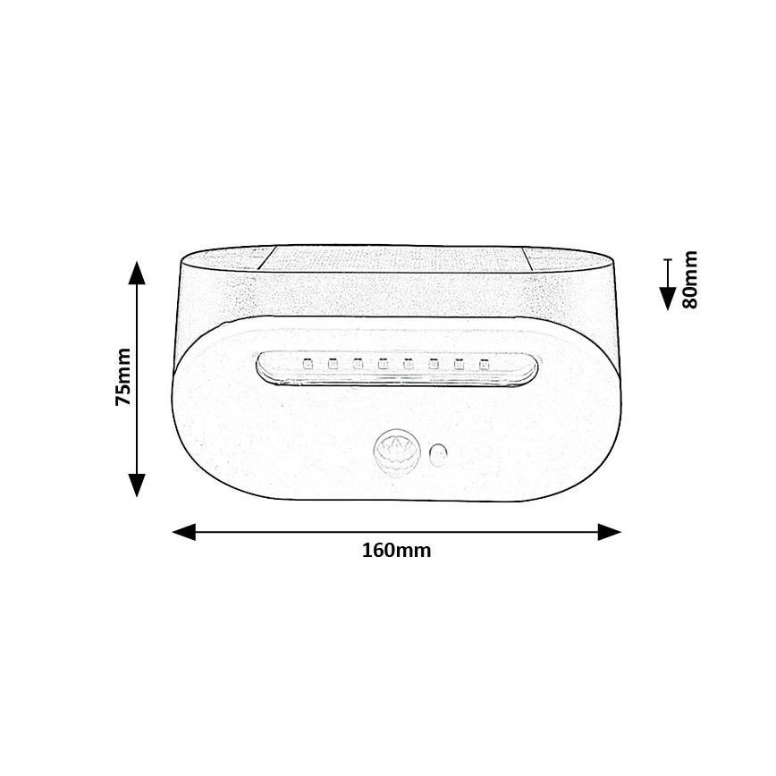 Rabalux - LED solarno svetlo sa senzorom LED/3,2W/3,7V IP44 1200 mAh