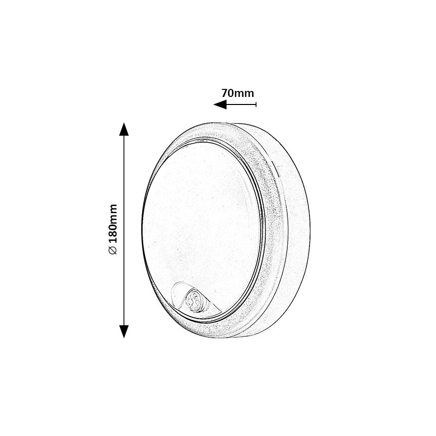 Rabalux - LED spoljašnje zidno svetlo sa senzorom LED/15W/230V IP54