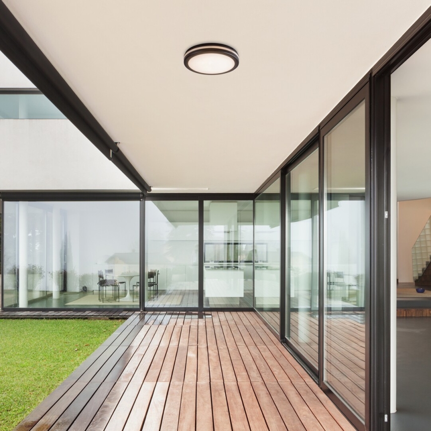 Rabalux - LED stropno svetlo za kupatilo LED/28W/230V 3000/4000/6500K IP54 crno, prečnik 30 cm