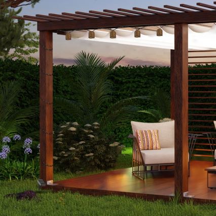 Rabalux - LED solarni niz 10xLED/0,6W/1,2V 5 m IP44 600 mAh