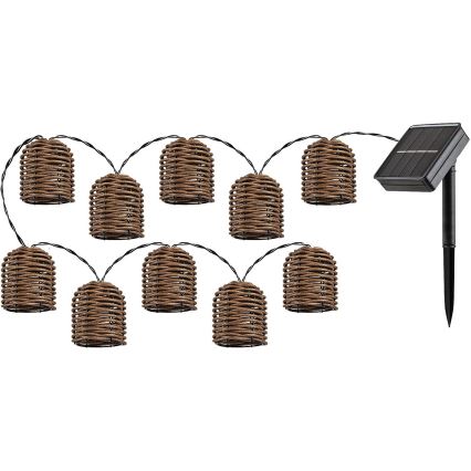 Rabalux - LED solarni niz 10xLED/0,6W/1,2V 5 m IP44 600 mAh