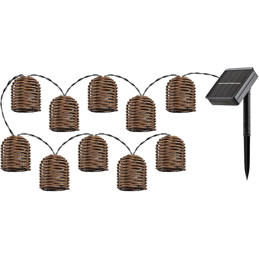 Rabalux - LED solarni niz 10xLED/0,6W/1,2V 5 m IP44 600 mAh