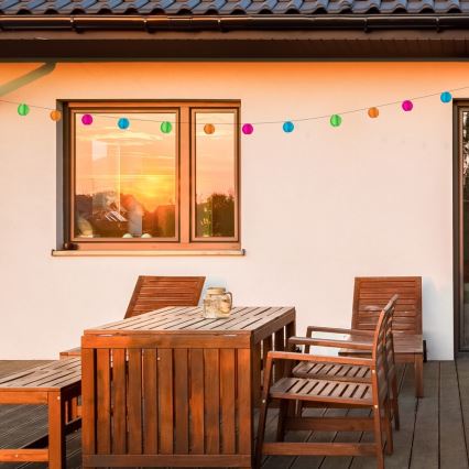 Rabalux - LED solarni lanac 8xLED/0,48W/1,2V 4,3 m IP44 600 mAh