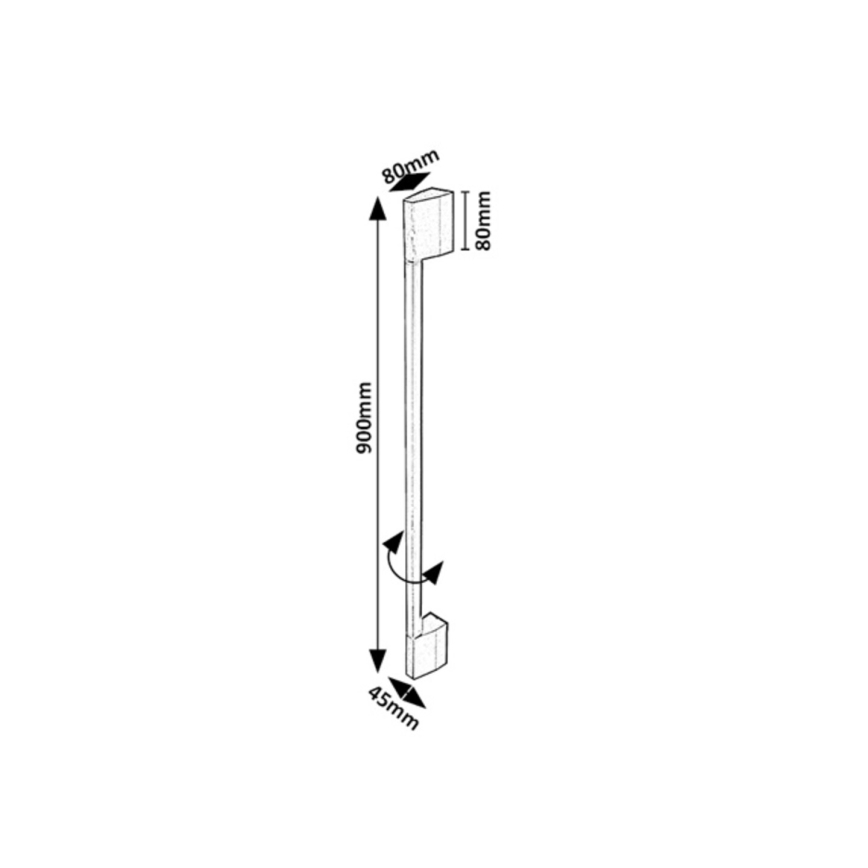 Rabalux - LED spoljno zidno svetlo LED/8W/230V IP54 90 cm crna