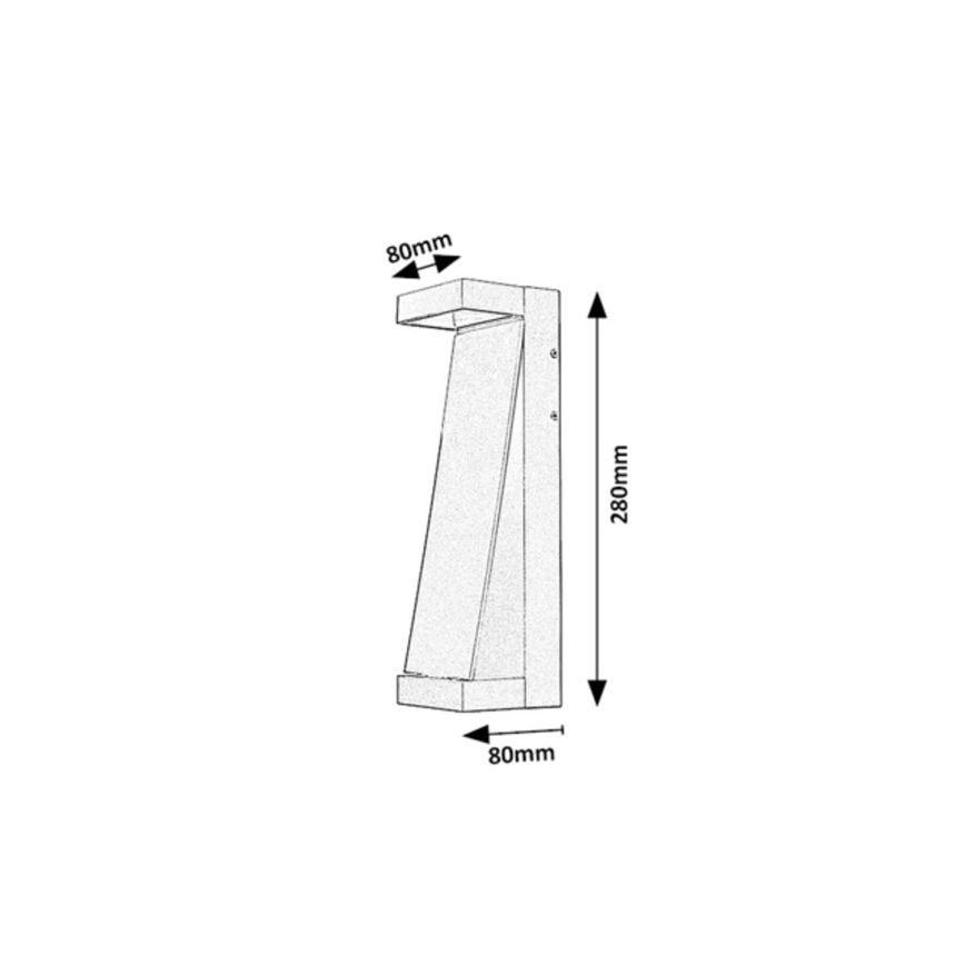 Rabalux - LED zidno svetlo za spoljnu upotrebu, 13 W/230 V, IP65, braon