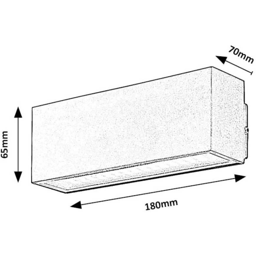 Rabalux - LED spoljašnje zidno svetlo LED/10W/230V IP54 crna