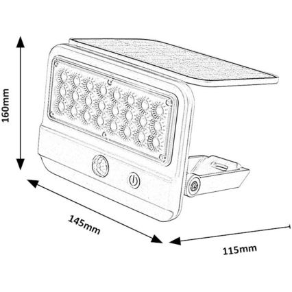 Rabalux - LED solarno zidno svetlo sa senzorom LED/7W/3,7V IP54 belo 3000 mAh