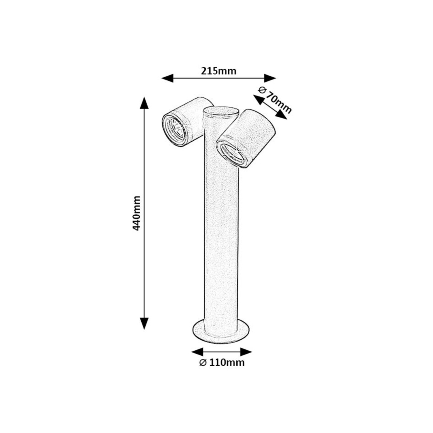Rabalux - Spoljašnja lampa 2xGU10/35W/230V IP44