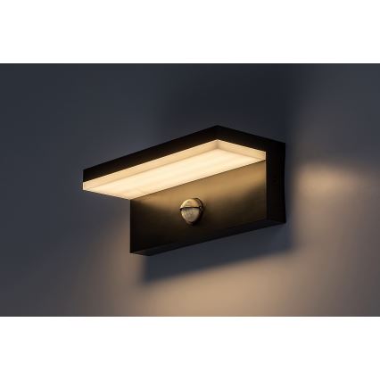 Rabalux - spoljno zidno LED svetlo sa senzorom LED/9W/230V 2700/4000/6500K IP54 crna