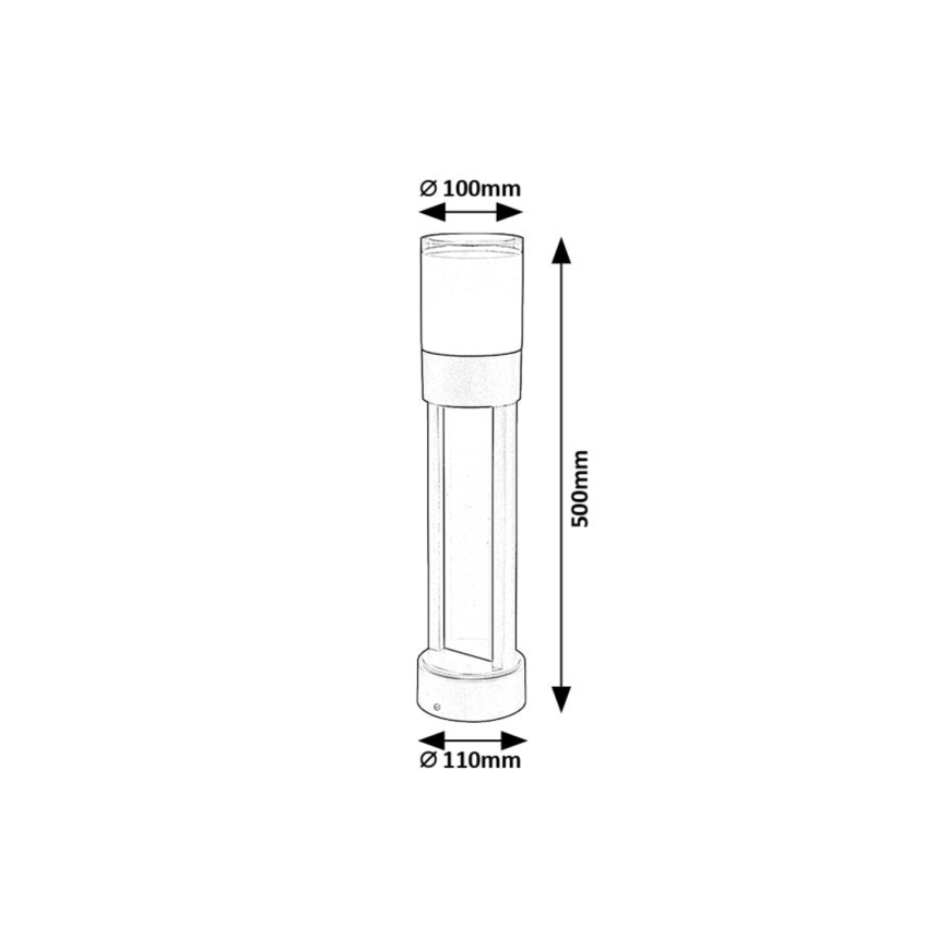 Rabalux - LED spoljašnja svetiljka LED/12W/230V IP44 50 cm