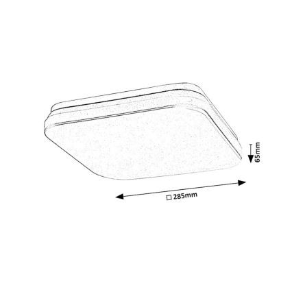 Rabalux - LED plafonjera za kupatilo sa senzorom LED/18W/230V 3000K IP44 28,5x28,5 cm