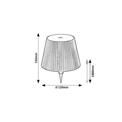 Rabalux - LED prigušiva punjiva abažur za bocu LED/2W/5V IP44