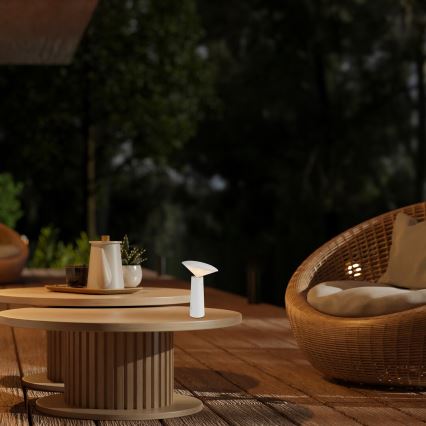 Rabalux - LED punjiva dodirna stona lampa POLPERRO LED/3W/3,7V 1200mAh, bela, sa prigušiva