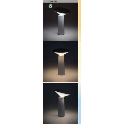 Rabalux - LED prigušiva punjiva dodirna stona lampa POLPERRO LED/3W/3,7V 1200mAh crna