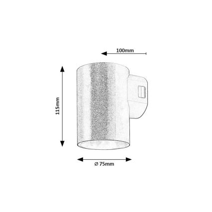 Rabalux - LED spoljno zidno svetlo LED/9W/230V 2700/4000/6500K IP65 crno