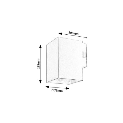 Rabalux - LED spoljno zidno svetlo LED/9W/230V 2700/4000/6500K IP65 crna