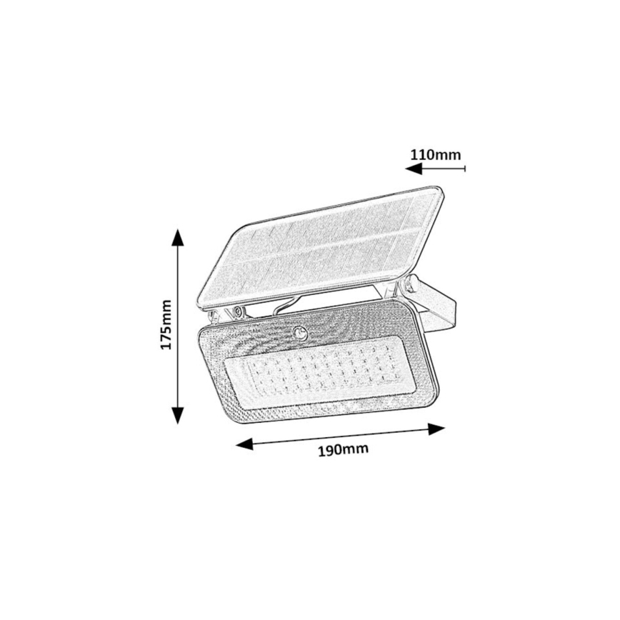 Rabalux - LED solarni reflektor sa senzorom LED/8W/3,7V 3000/4000/6500K IP65 2600 mAh