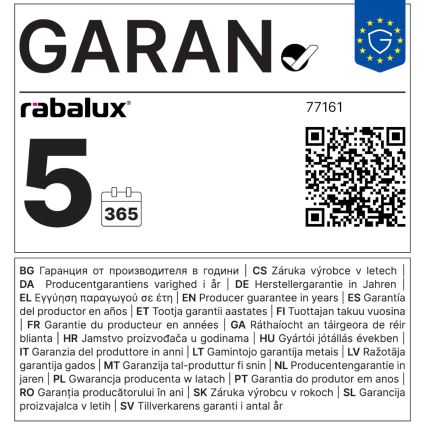 Rabalux - LED spoljno zidno svetlo LED/9W/230V 2700/4000/6500K IP65 belo