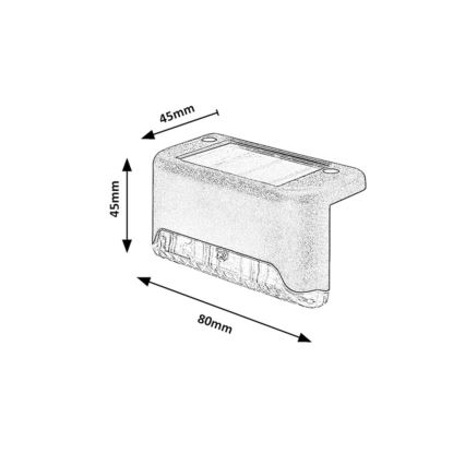 Rabalux - Set 4x solarna zidna LED svetla sa senzorom sumraka LED/0,06W/1,2V 300 mAh IP44