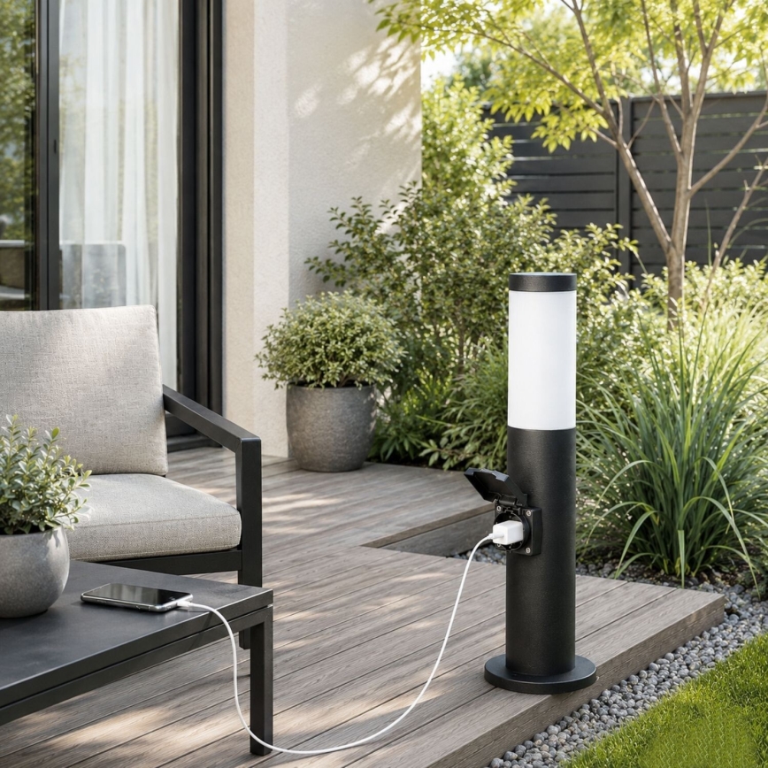 Rabalux - Spoljašnja lampa sa utičnicom 1xE27/25W/230V IP44