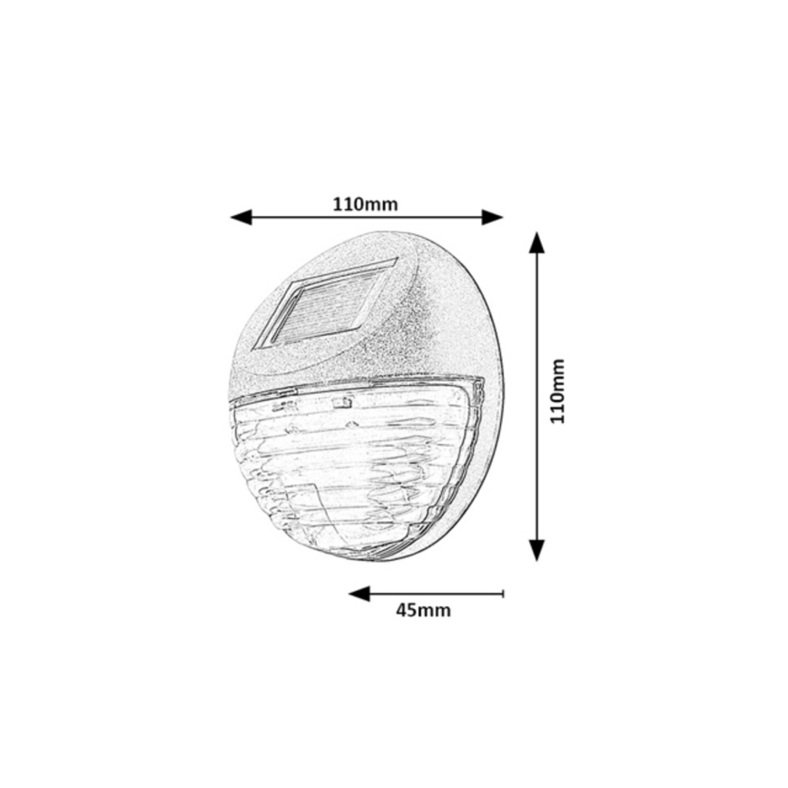 Rabalux - Komplet od 2 solarna LED zidna svetla LED/0,06W/1,2V 300 mAh IP44