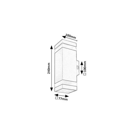Rabalux - LED spoljašnja zidna svetiljka LED/16W/230V IP65 antracit