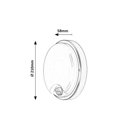 Rabalux - LED spoljno zidno svetlo sa senzorom LED/18W/230V IP65 crno