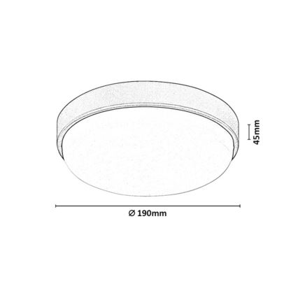 Rabalux - LED spoljašnje plafonsko svetlo LED/14W/230V IP54 crno