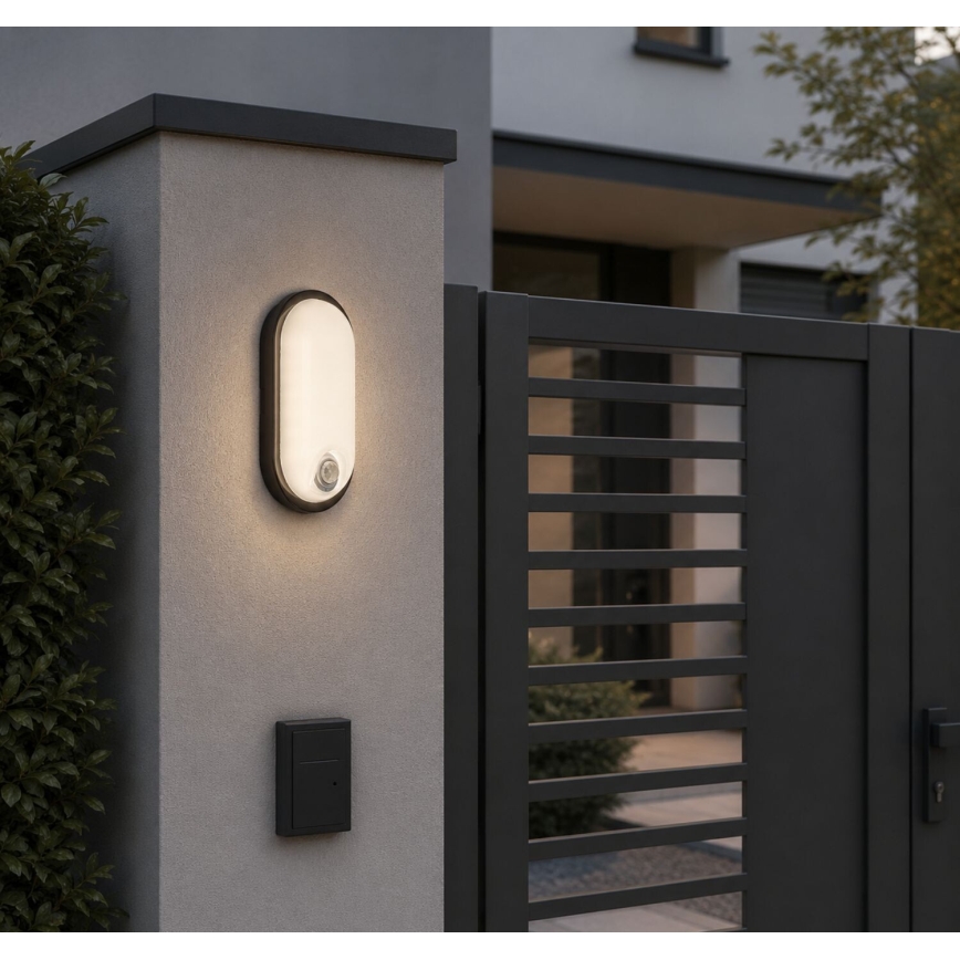 Rabalux - LED spoljašnja plafonska svetiljka sa senzorom LED/15W/230V IP65 crna