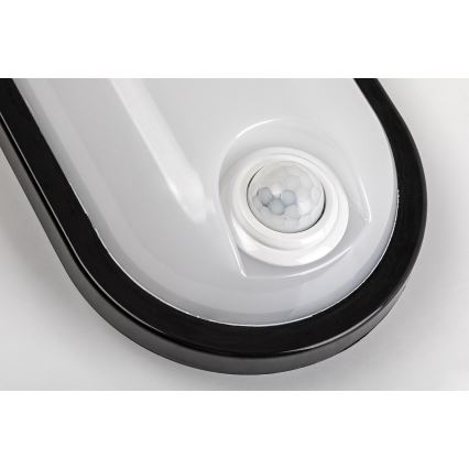 Rabalux - LED spoljašnja plafonska svetiljka sa senzorom LED/15W/230V IP65 crna