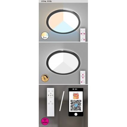 Rabalux - LED prigušiva spoljašnje plafonsko svetlo LED/15W/230V Wi-Fi Tuya 2700-6500K IP44 + daljinski upravljač