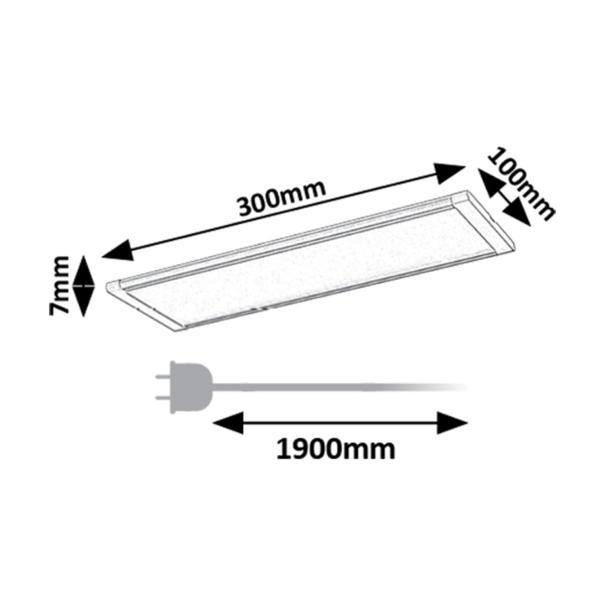 Rabalux - LED svetlo za montažu ispod kuhinjskih elemenata sa senzorom LED/6W/230V