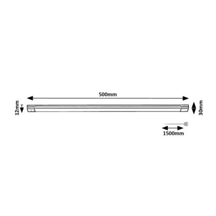 Rabalux - LED svetlo za ispod ormarića sa prigušiva i senzorom LED/8W/230V 3000K 50 cm