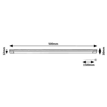 Rabalux - LED svetlo za ispod ormarića sa prigušiva i senzorom LED/8W/230V 3000K 50 cm
