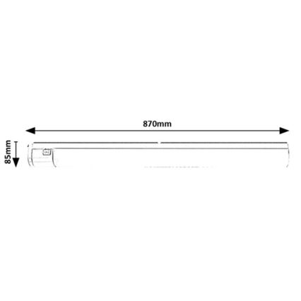 Rabalux - LED svetlo za ispod ormarića sa utičnicom LED/20W/230V 4000K IP44 bela 87 cm