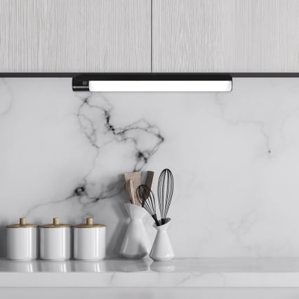 Rabalux - LED svetlo za montažu ispod ormarića sa utičnicom LED/20W/230V 4000K IP44 crno 87 cm