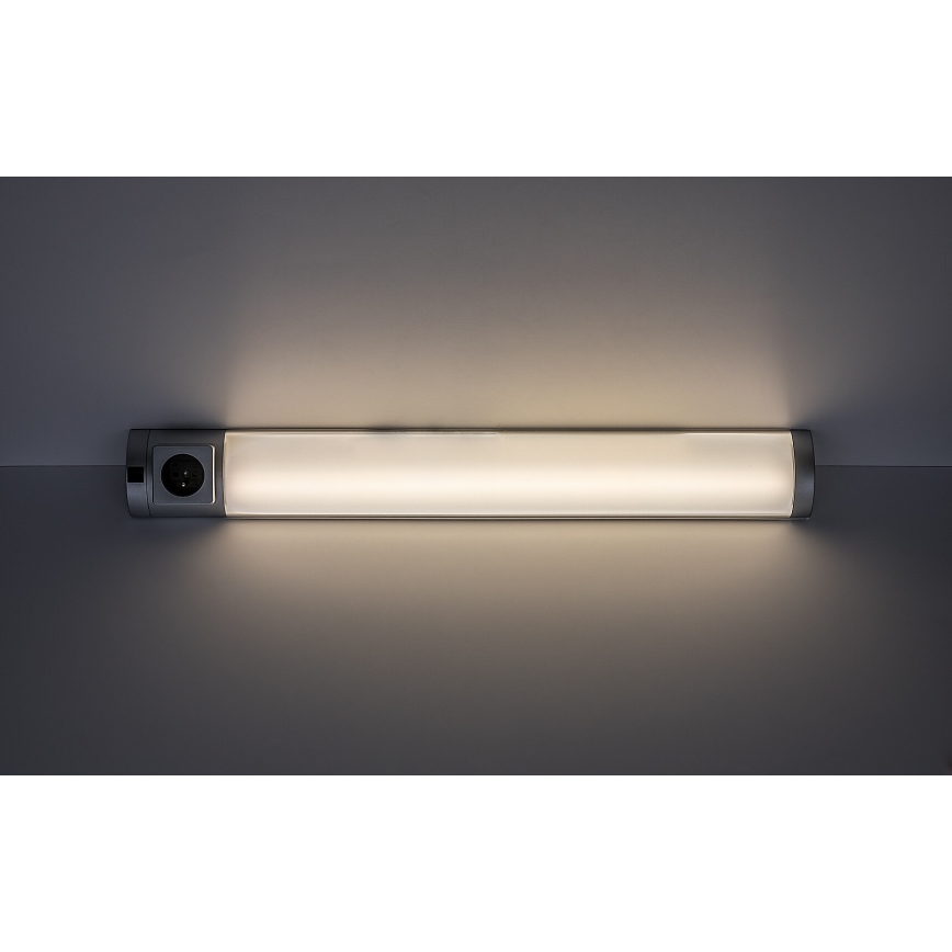Rabalux - LED svetlo za ispod ormarića sa utičnicom LED/8W/230V 4000K 68 cm srebrna