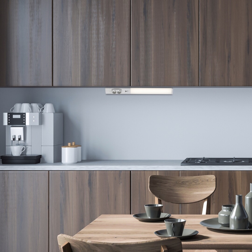 Rabalux - LED svetlo ispod ormarića sa utičnicama LED/18W/230V 4000K 60 cm belo