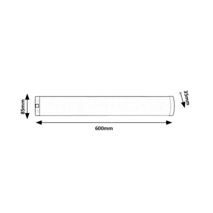 Rabalux - LED svetlo za ugradnju ispod kuhinjskih elemenata LED/8W/230V 4000K 60 cm matni hrom