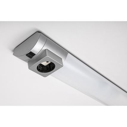Rabalux - LED svetlo za ispod ormarića sa utičnicom LED/5W/230V 4000K 45 cm mat hrom