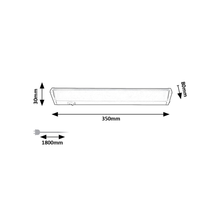 Rabalux - LED svetlo za montažu ispod polica LED/5W/230V 4000K srebrna