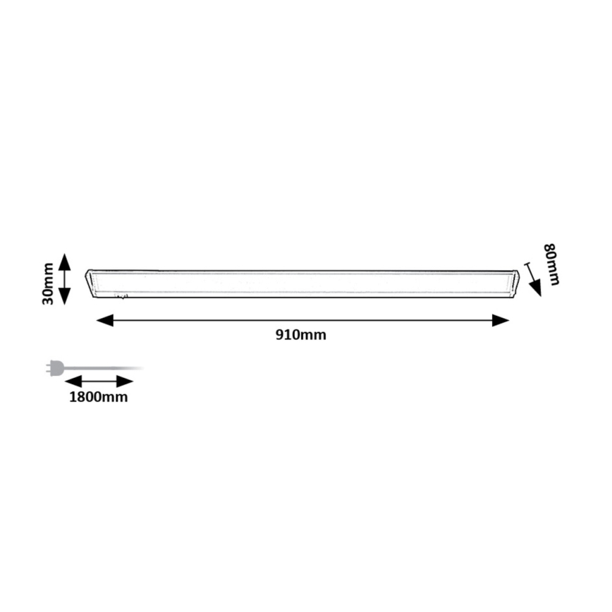Rabalux - LED svetlo ispod kuhinjskih ormarića LED/15W/230V 4000K 91 cm belo