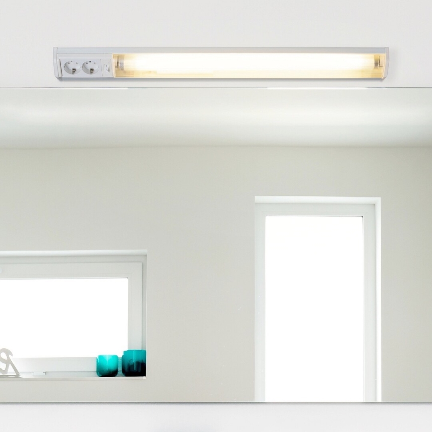 Rabalux - LED svetlo za ugradnju ispod kuhinjskih elemenata sa 2 utičnice LED/15W/230V 4000K 70 cm belo