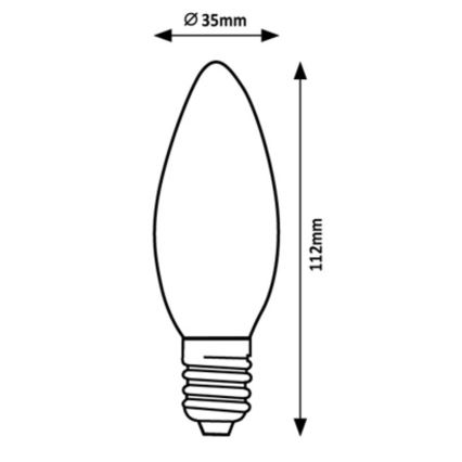 Rabalux - LED sijalica C35 E14/2W/230V 4000K Energetska klasa A