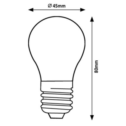 Rabalux - LED sijalica G45 E27/2W/230V 3000K Energetski razred A