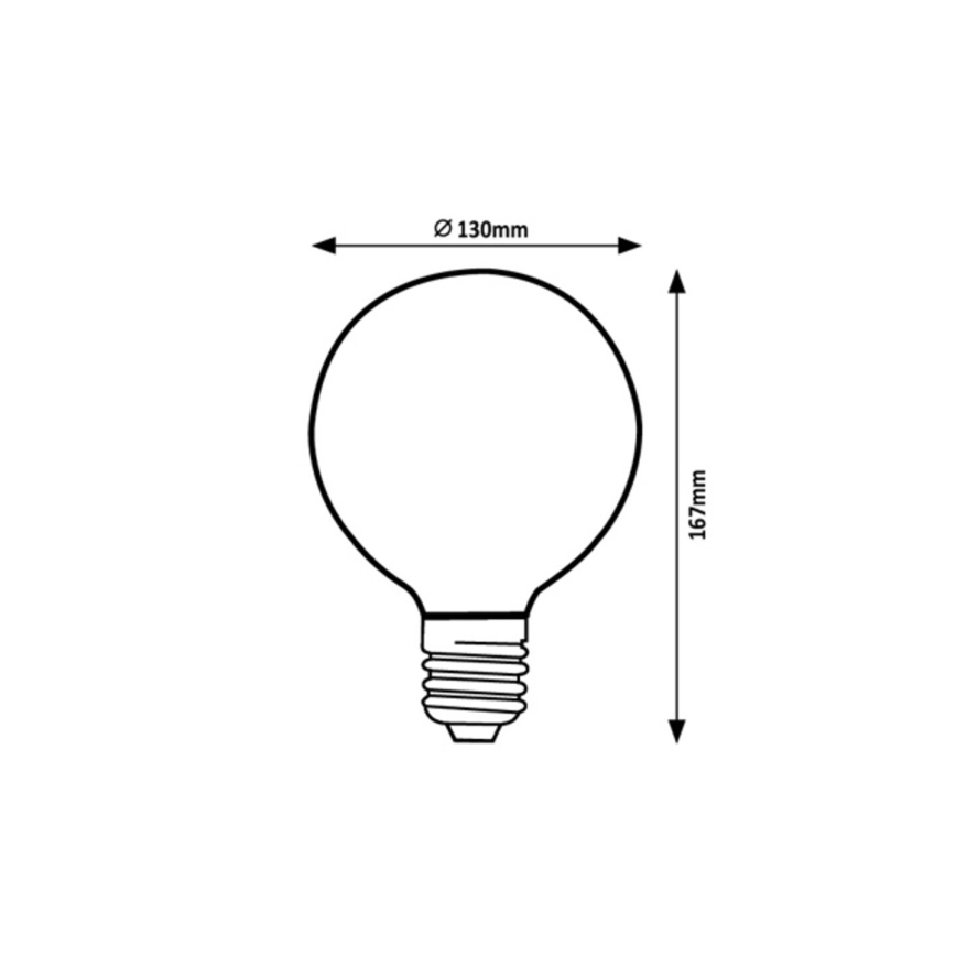 Rabalux - LED dekorativna sijalica G125 E27/3W/230V 1800K