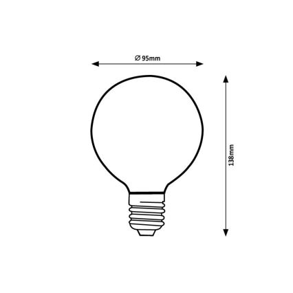 Rabalux - LED sijalica FILAMENT G95 E27/7W/230V 4000K