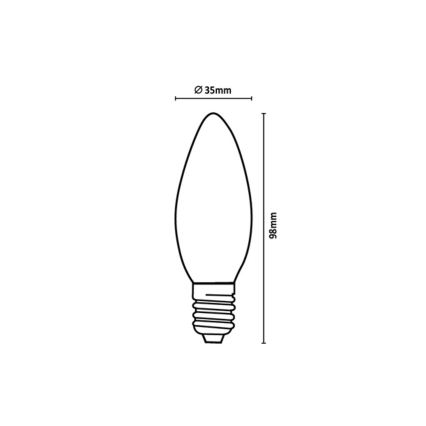 Rabalux - LED sijalica FILAMENT C35 E14/4W/230V 3000K