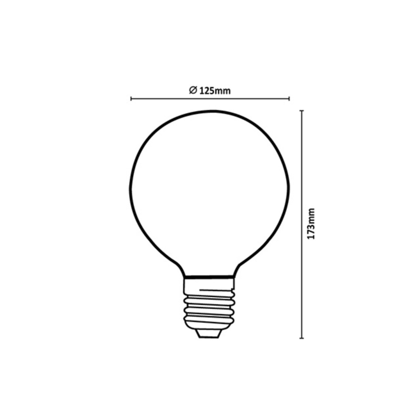 Rabalux - LED sijalica FILAMENT G125 E27/6W/230V 4000K