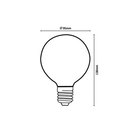 Rabalux - LED sijalica FILAMENT G95 E27/6W/230V 4000K
